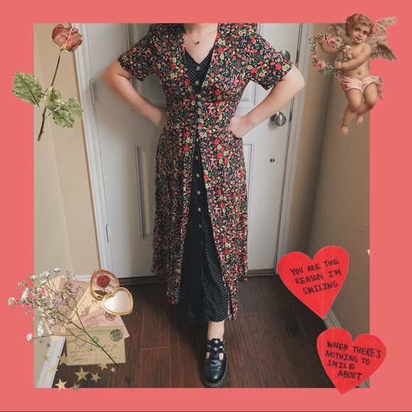 Vintage J.B.S Floral Dress 🌹✨ - Picture 1 of 8